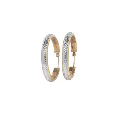 Aretes Bicolor Estilo Diamante