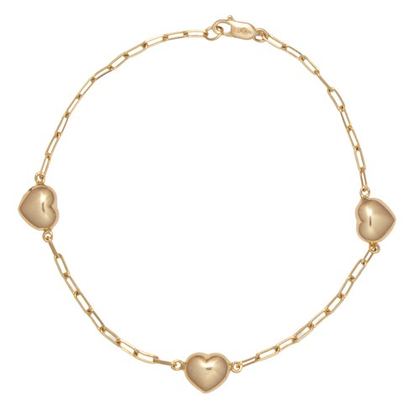 Pulsera Corazones Dorados